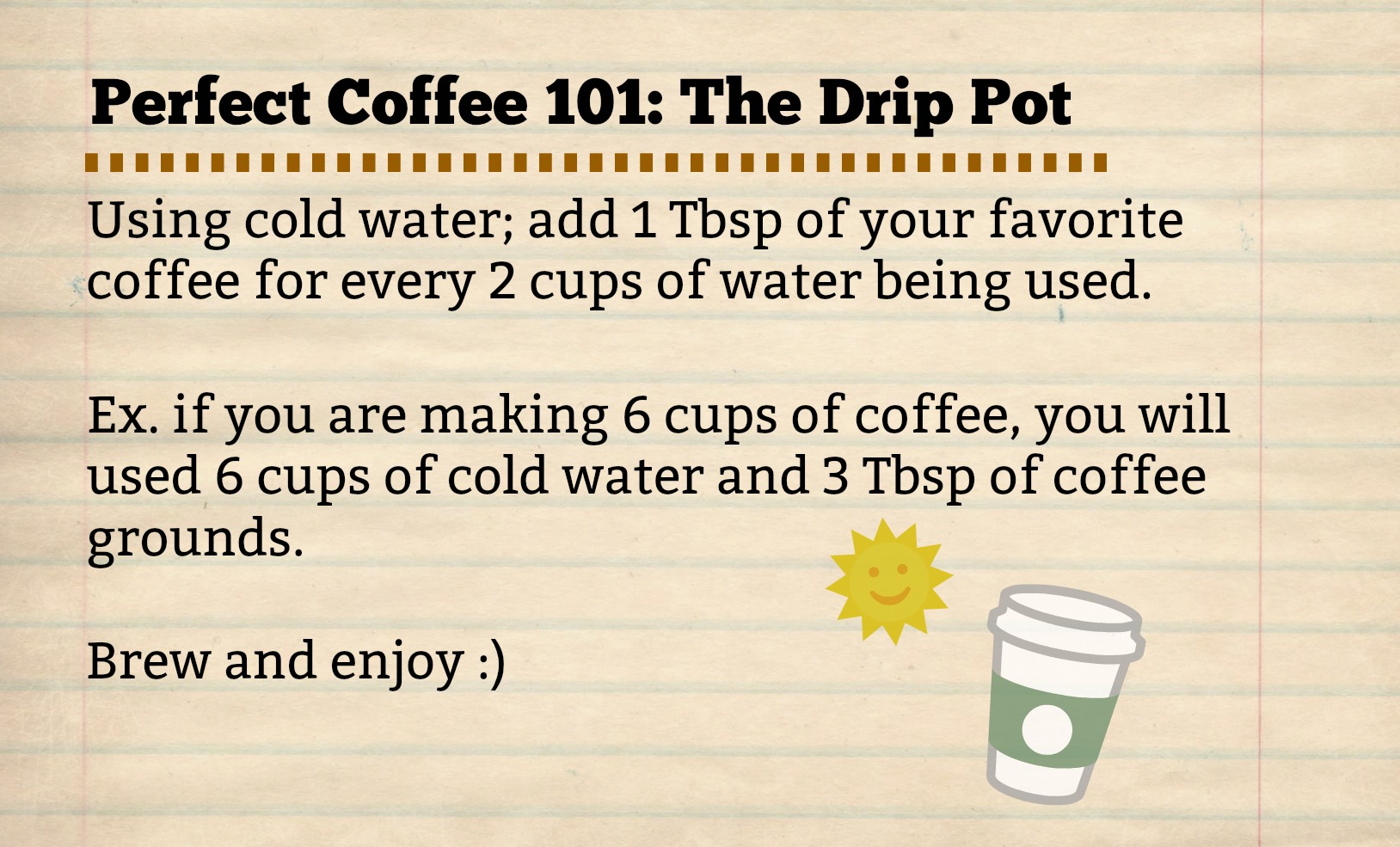 Drip Pot-Recipe