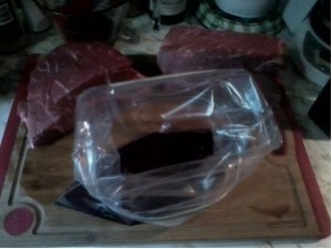 marinate in baggie