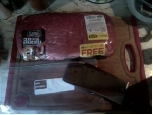 Meat and baggie