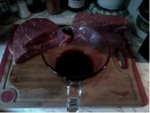 meat and marinade
