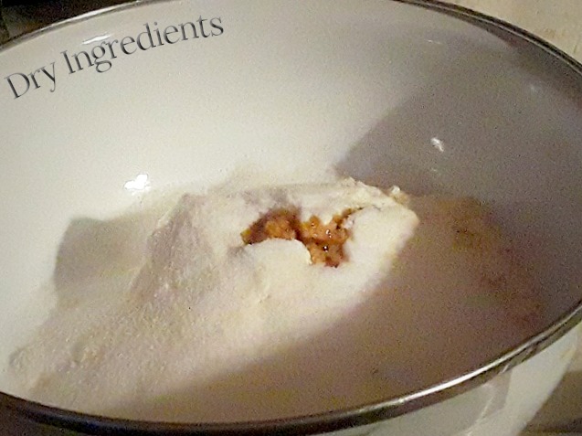 dry ingredients and vanilla