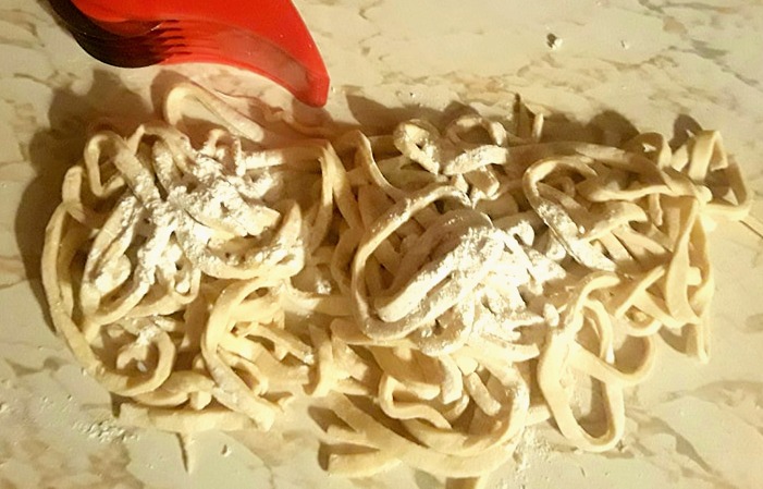 dumplings cut with flour