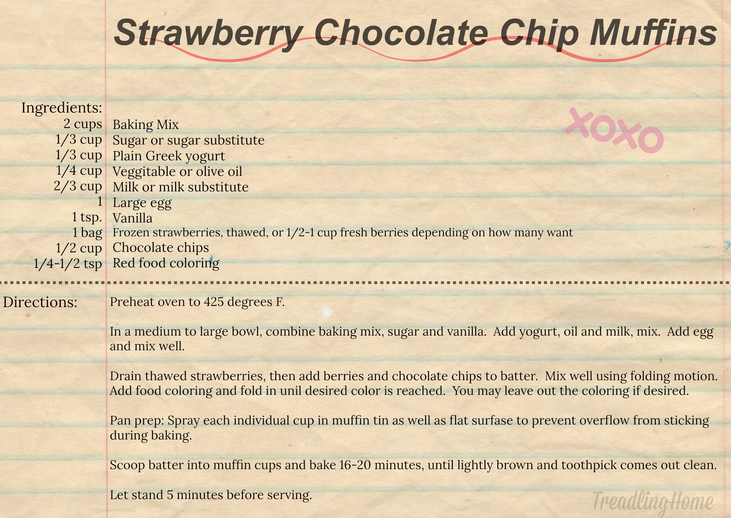Strawberry Chocolate Chip Muffins