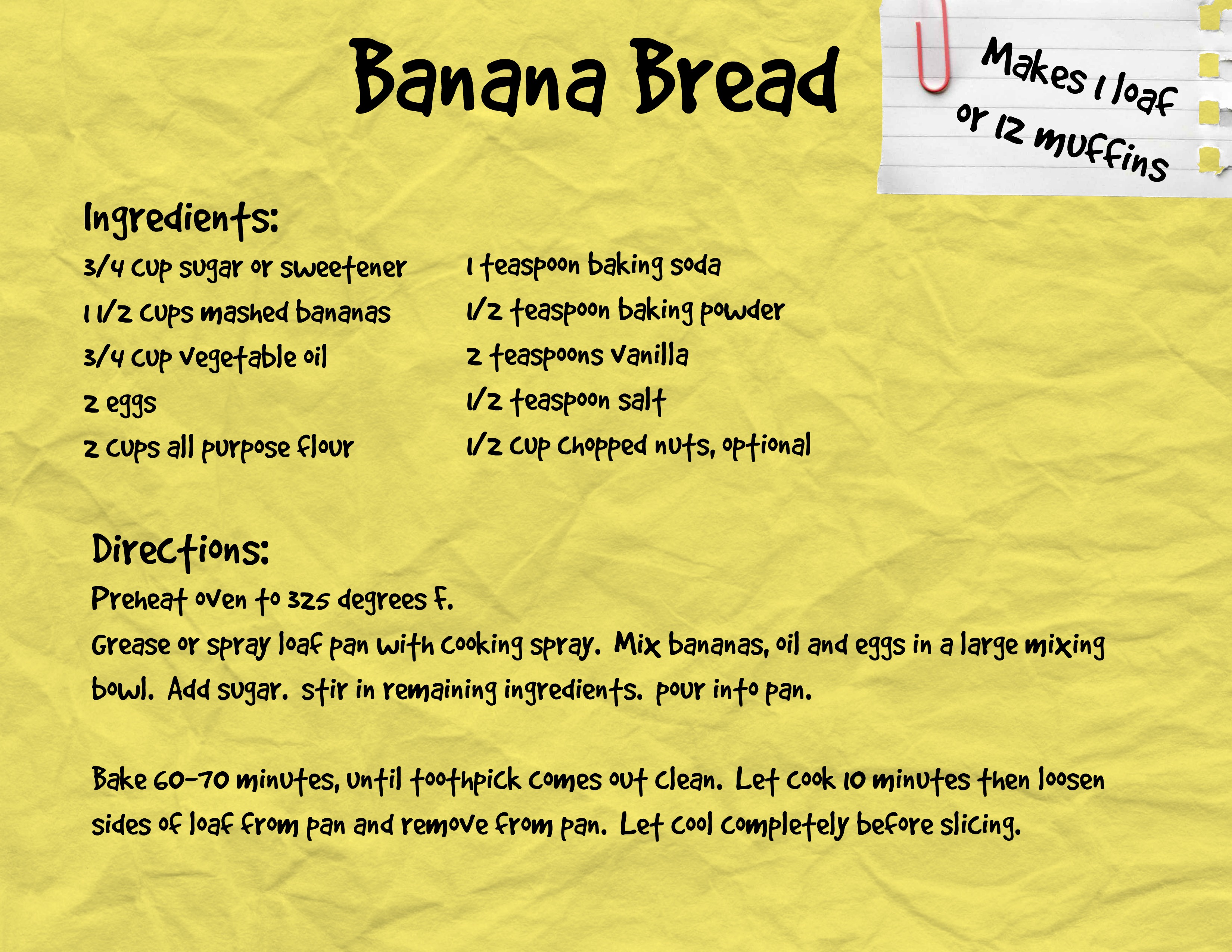 Banana Bread Recipe