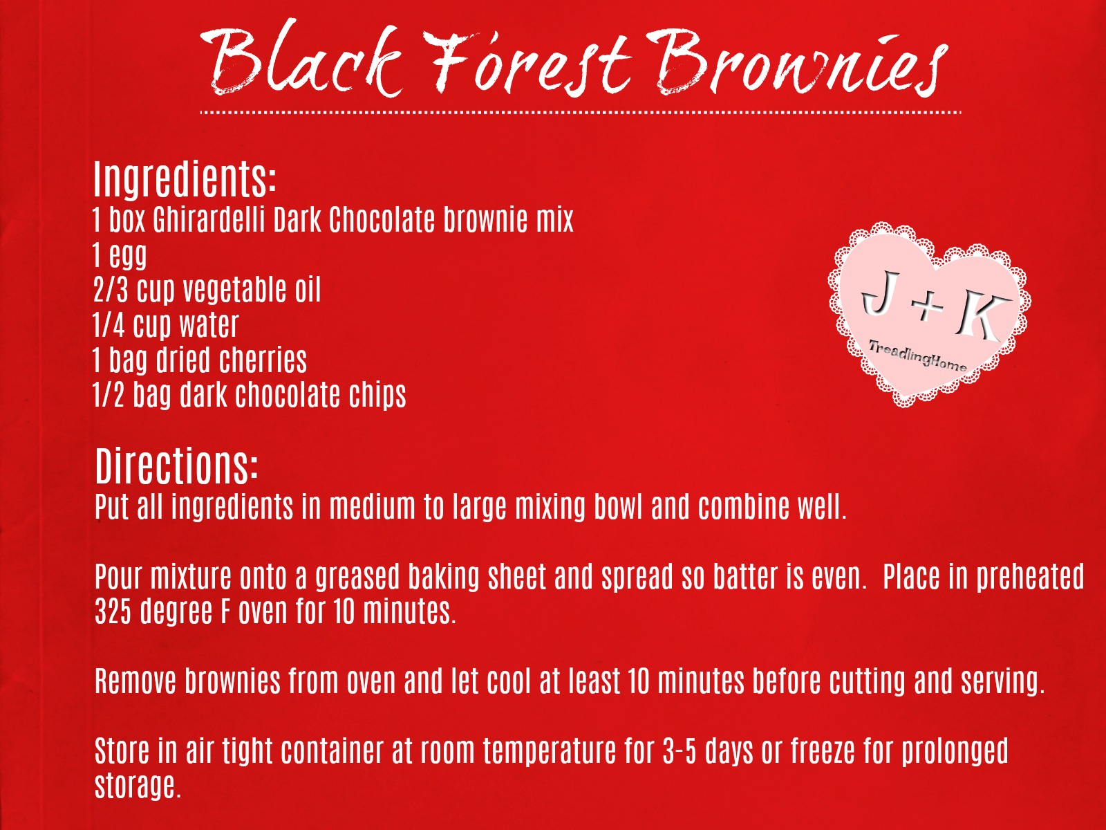 Brownie recipe