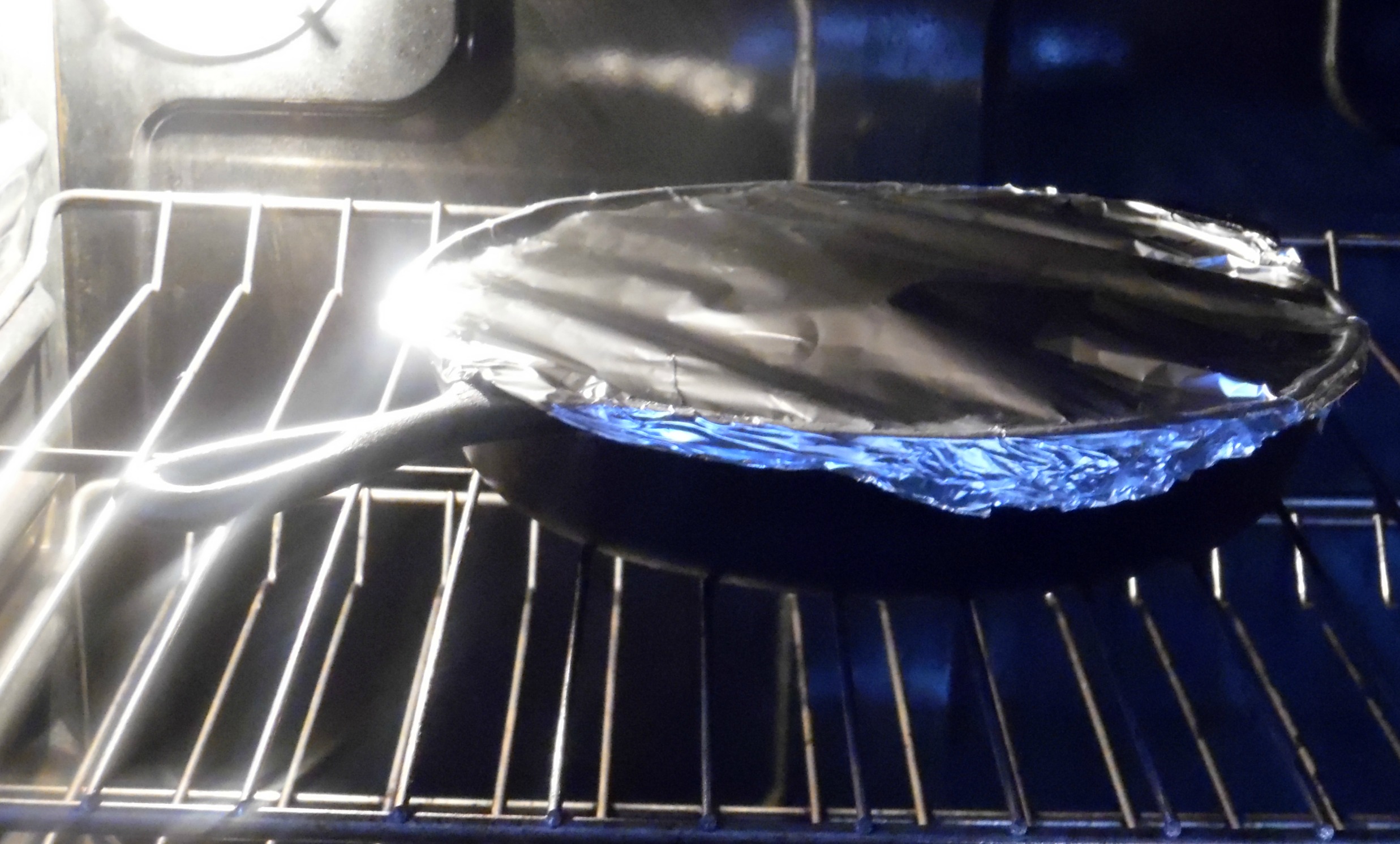 in oven