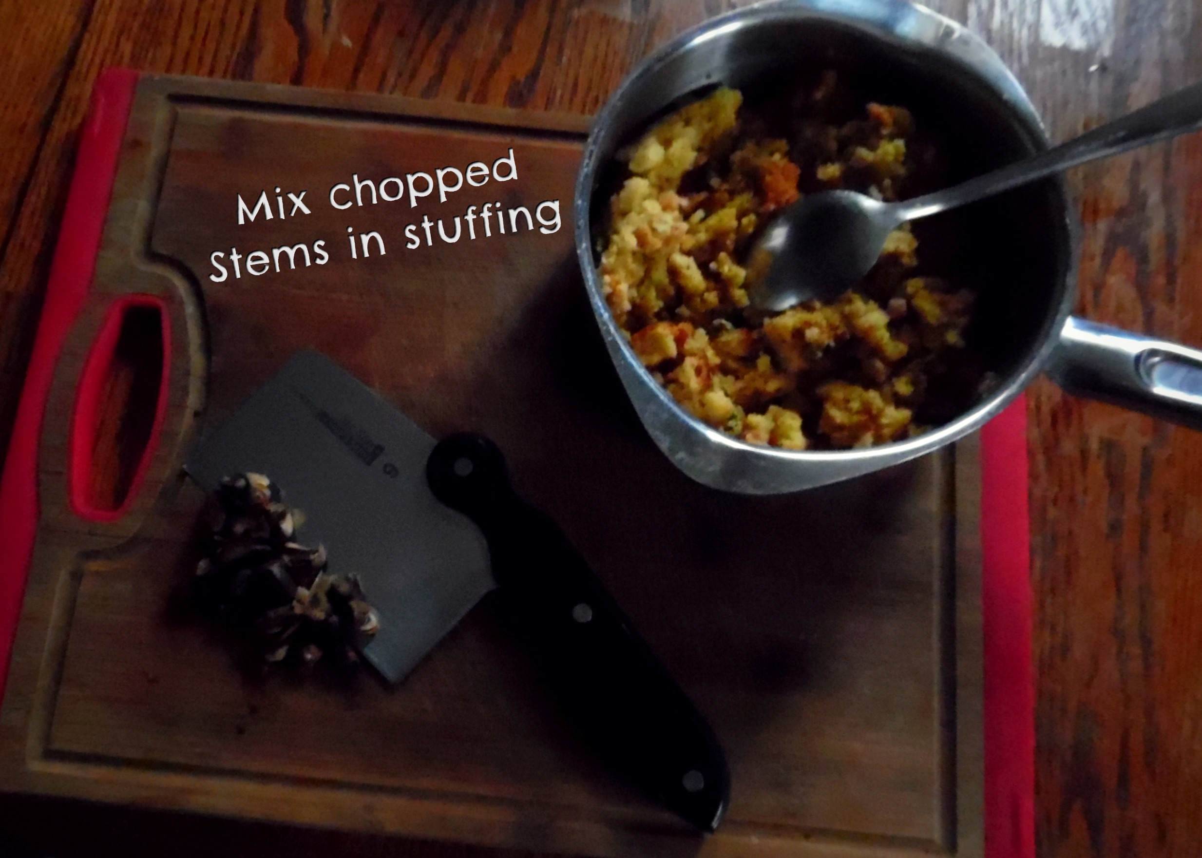 mushrooms and stuffing