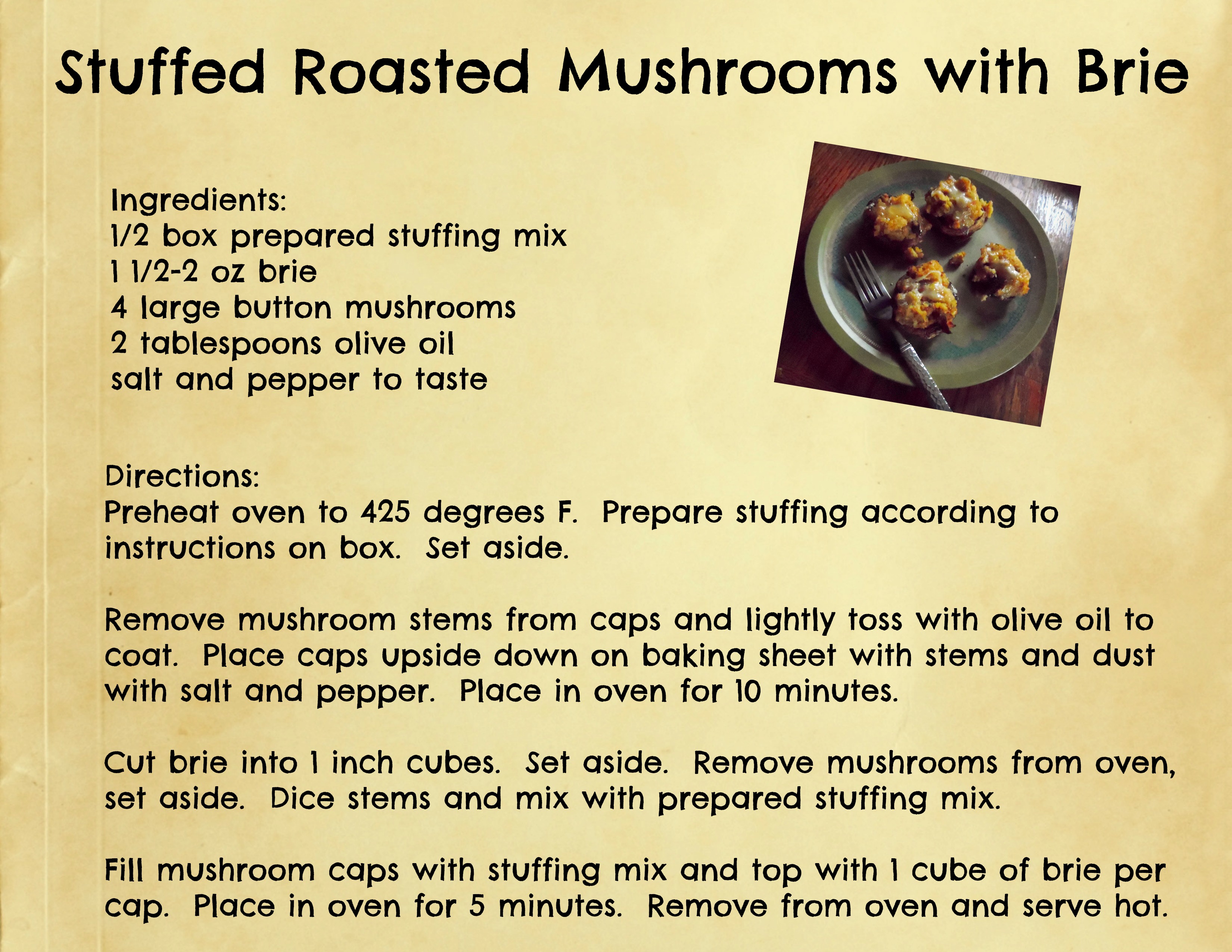 recipe card