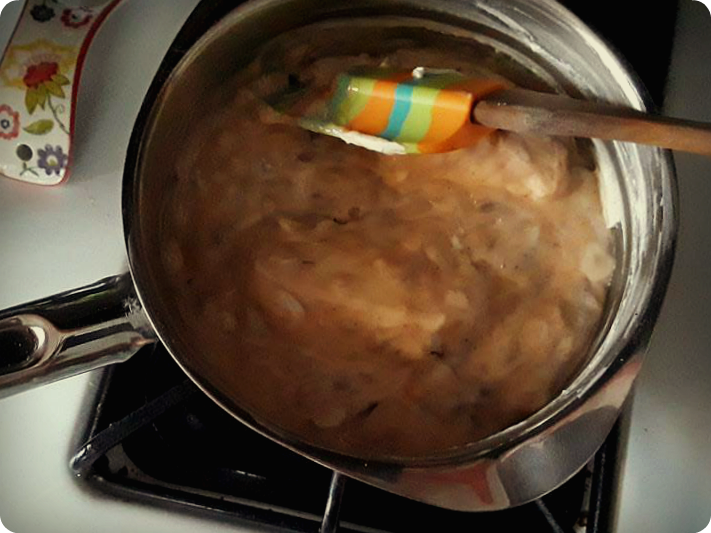 Sauce starting to melt