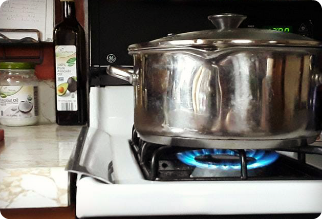water pot on stove