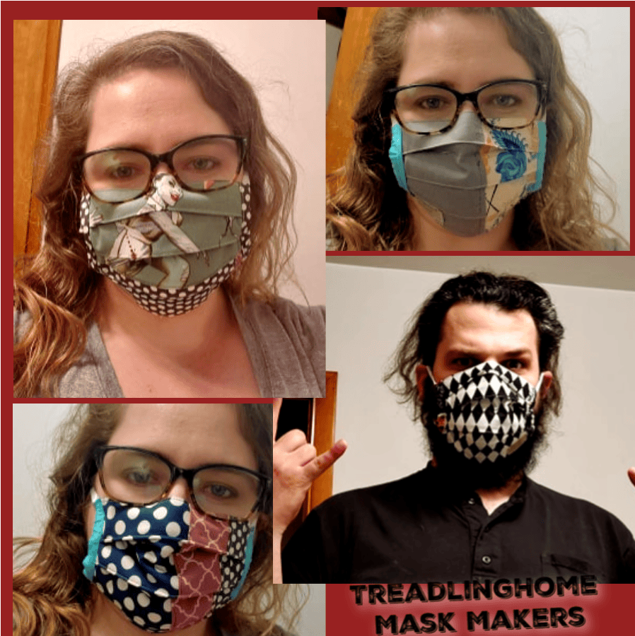 TreadlingHome Handmade Masks.  "Not" for medical use, but better than a bandanna, right?